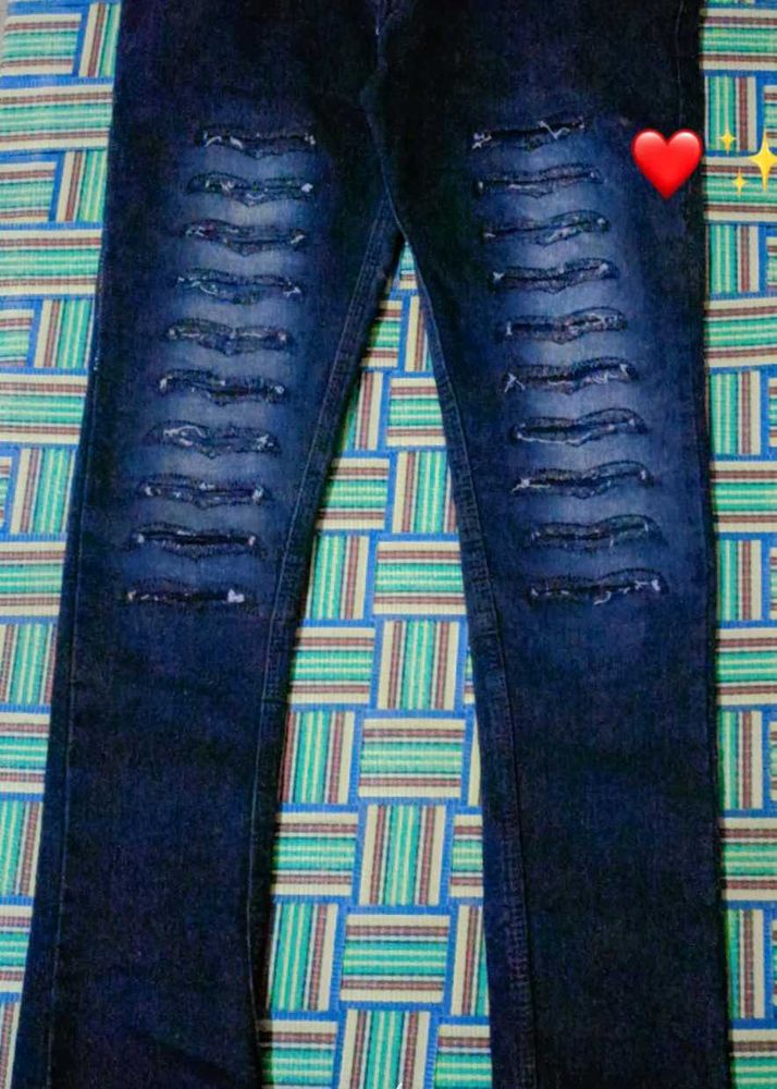 Ripped Denim Unisex charcoal Jeans