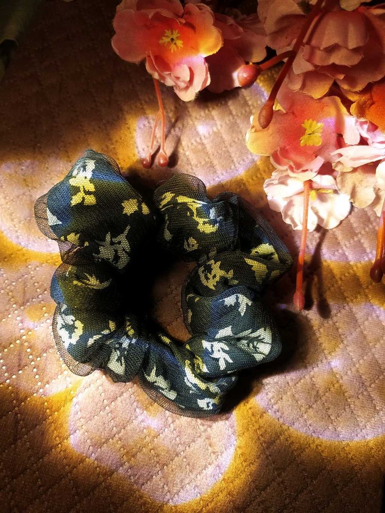 Floral Print Scrunchie