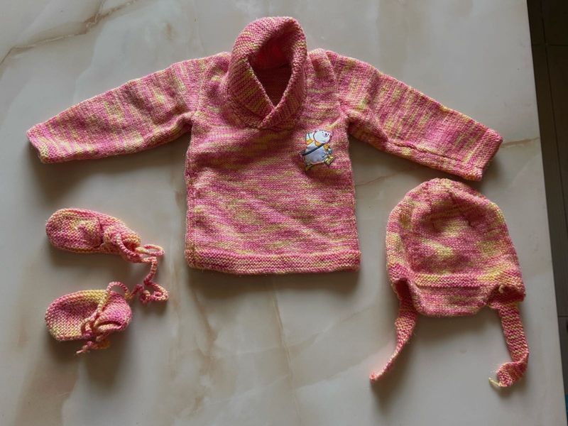 Handmade Knitted Baby Outfit
