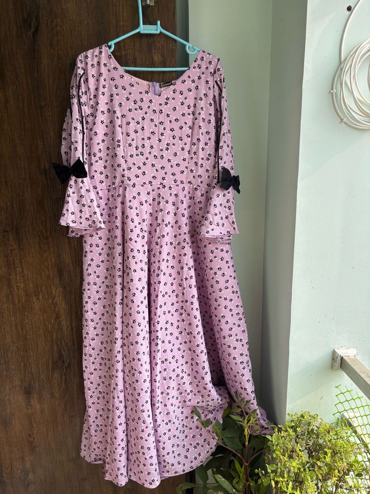 Floral Dress with Bell Sleeves