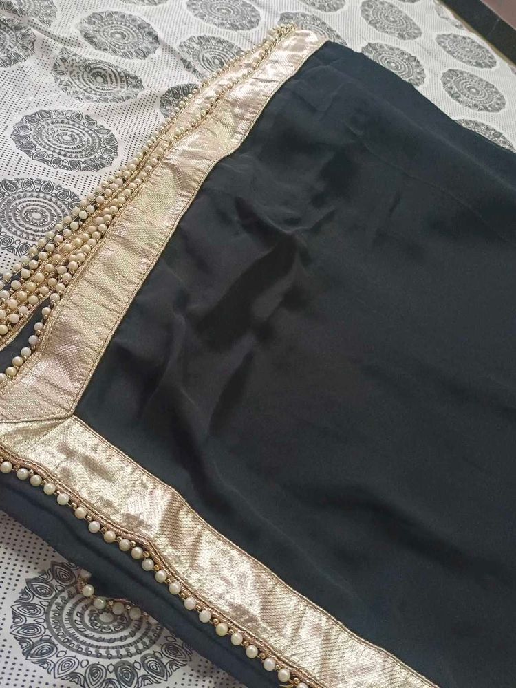 Beautiful Beads Works Saree