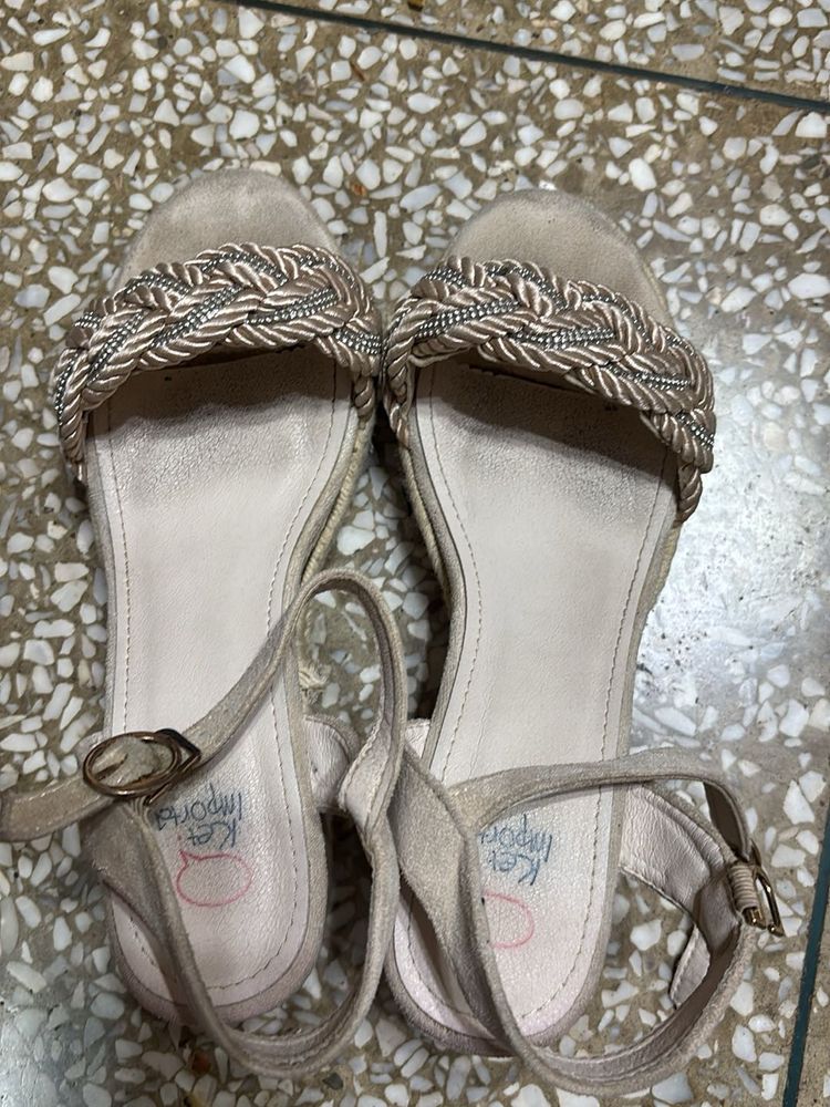 Braided Strap Heeled Sandals