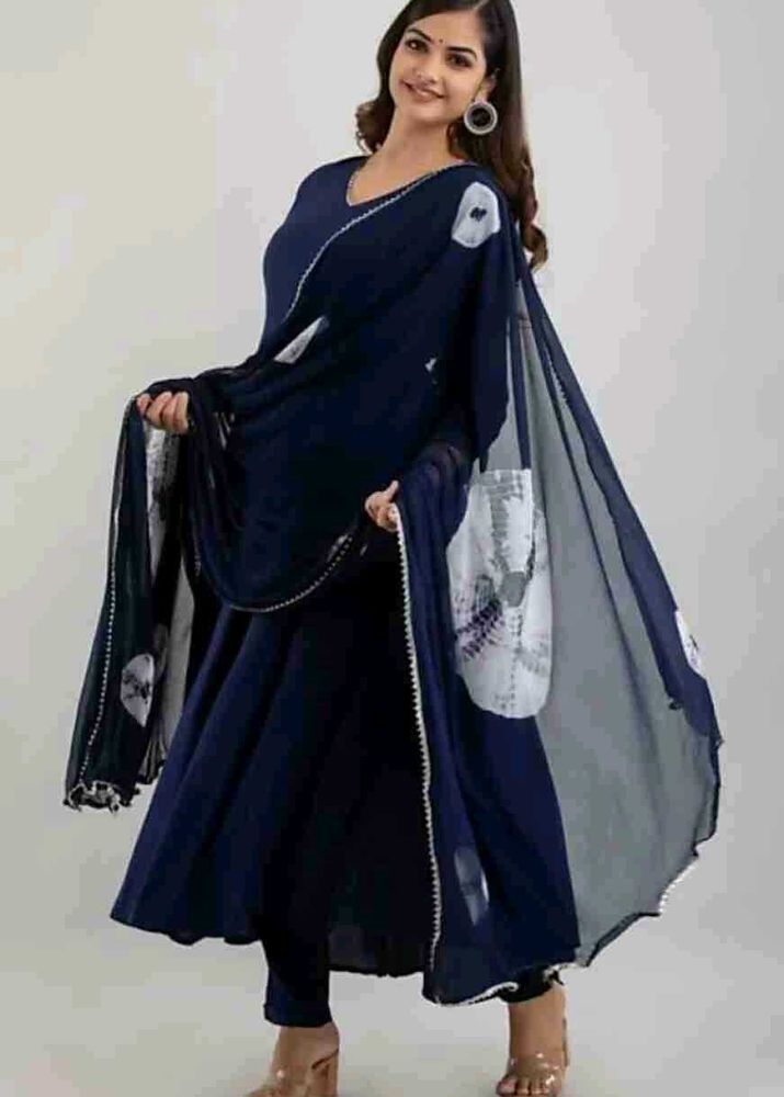 Flared Kurta With Dupatta