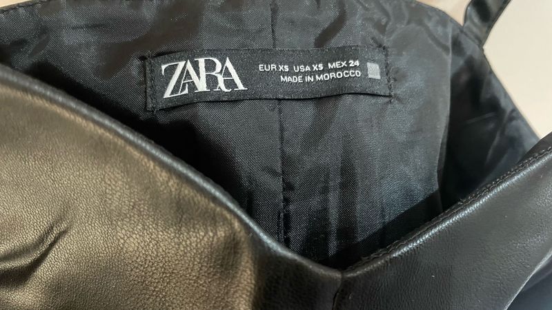 Zara Faux Leather crop top