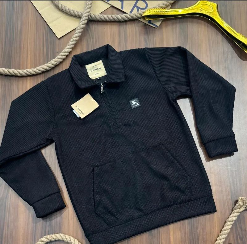 Burberry Black Corduroy Sweatshirt