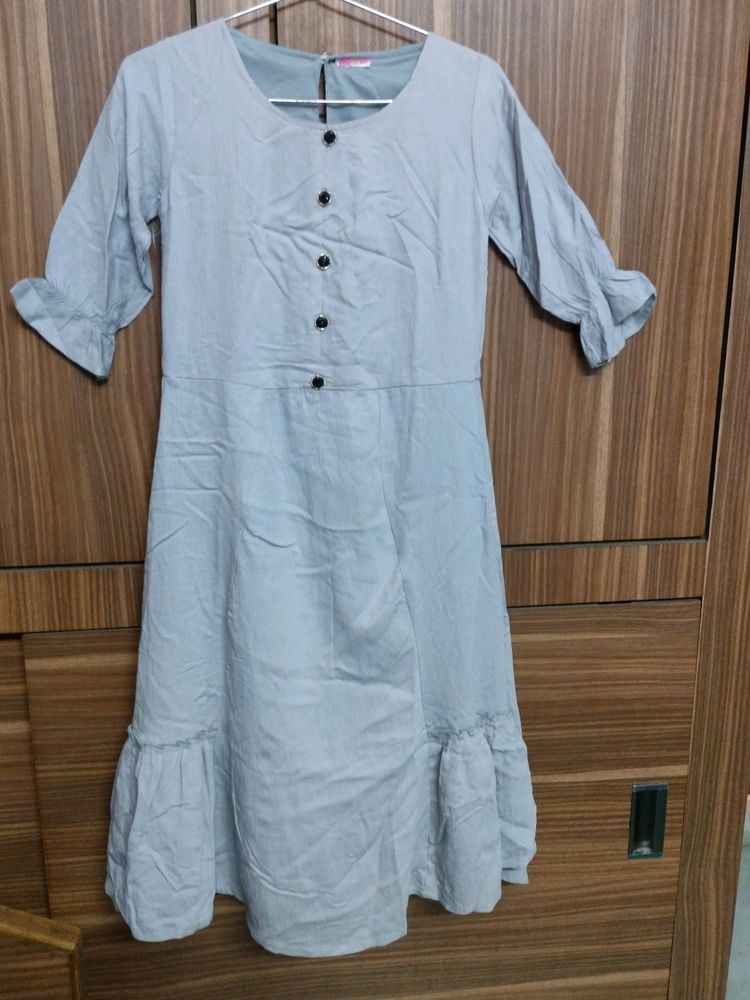 Blue Ruffle Design Kurti