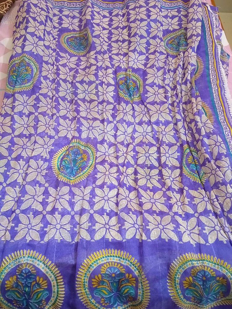 Purple Floral Saree