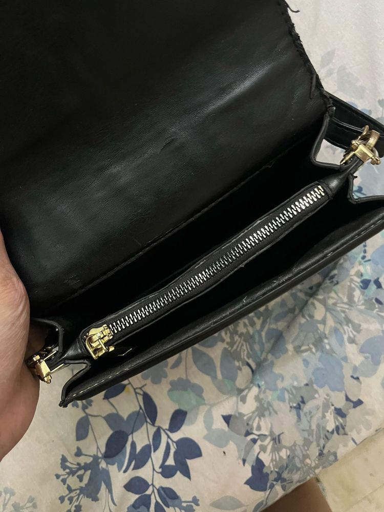 Black Quilted Crossbody Bag