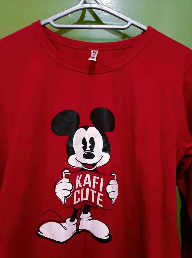 Red Mickey Mouse T-shirt