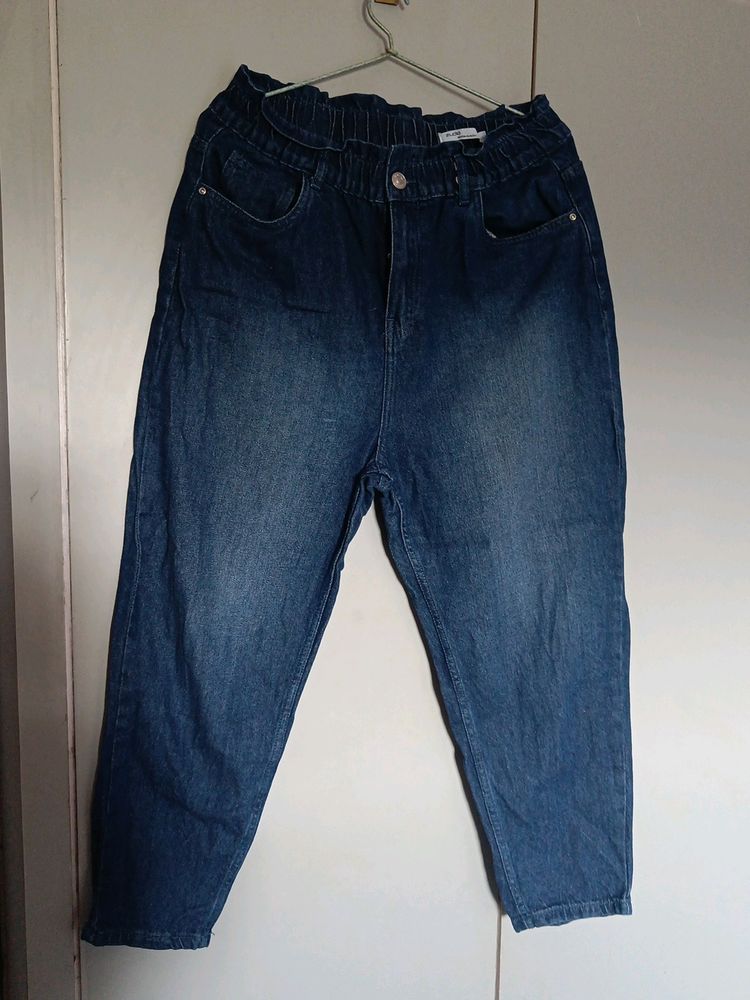 Dark Blue Jeans - Mom Fit