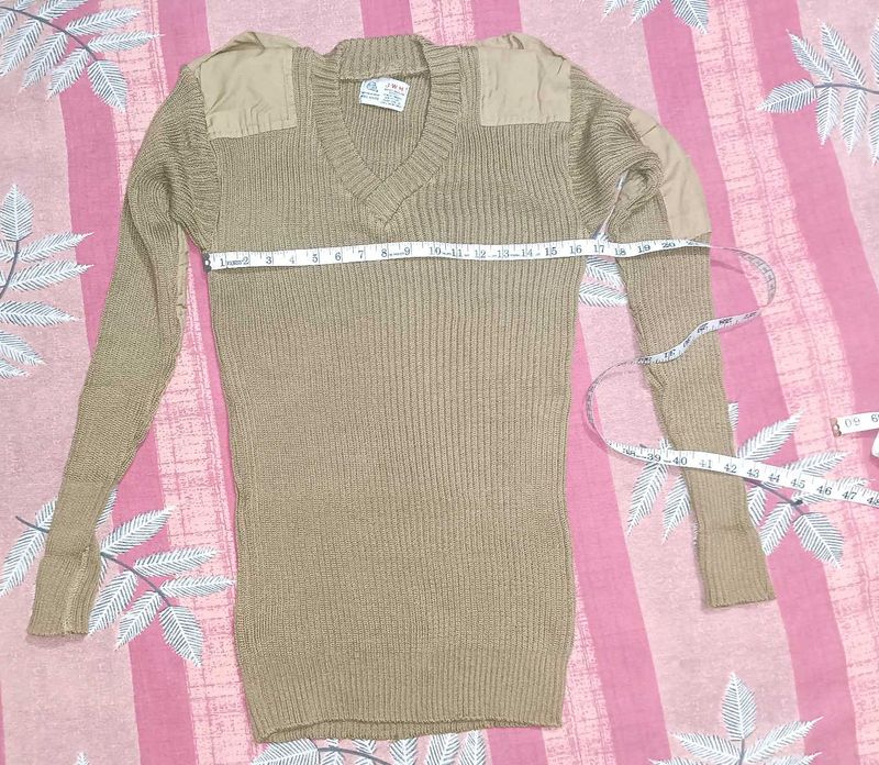 Vintage Military Style Sweater