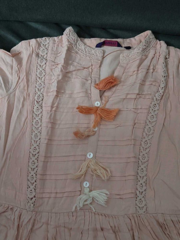 Vintage Inspired Peach  Dress