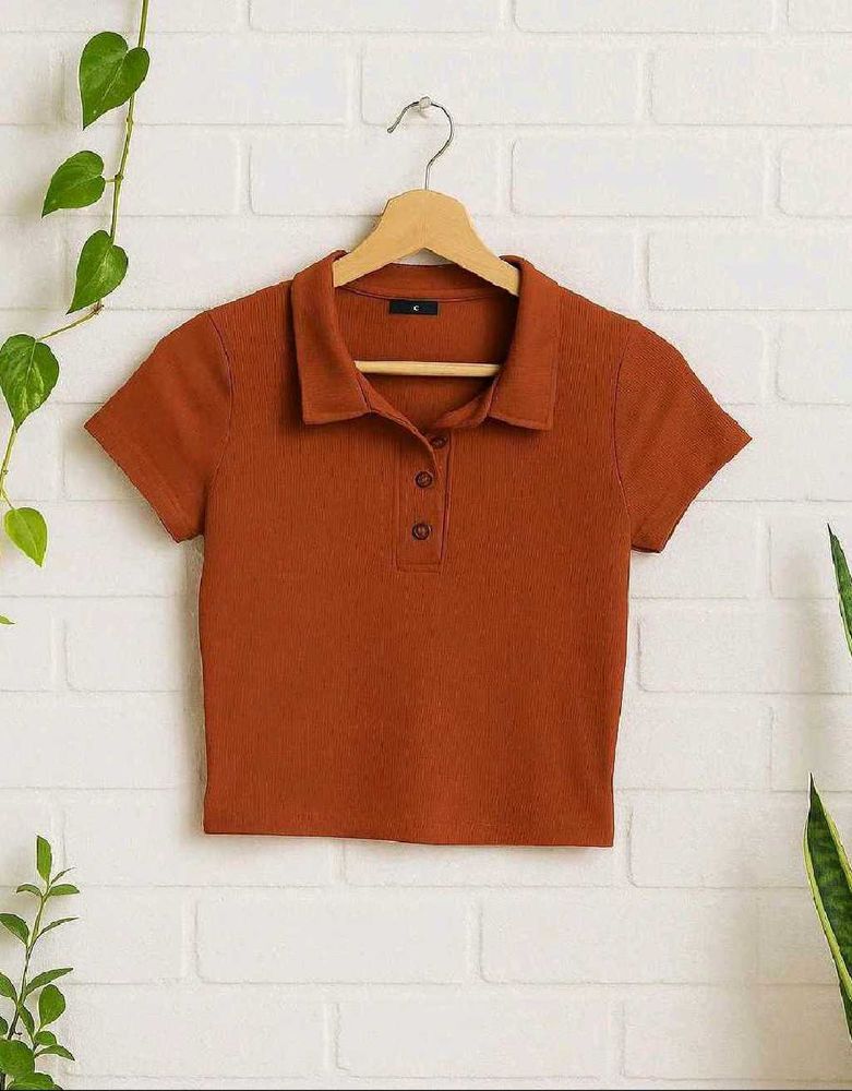 Cute Brown Crop Top