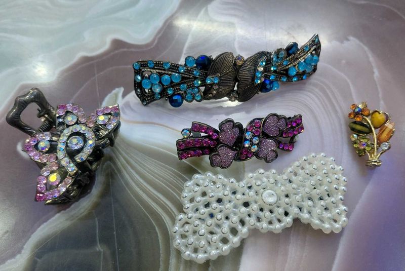 Sparkling Hair Clip Set