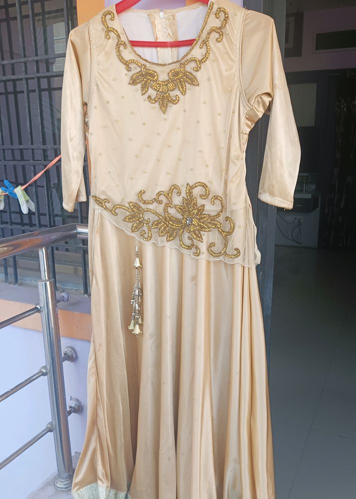 Golden Frock For Girls