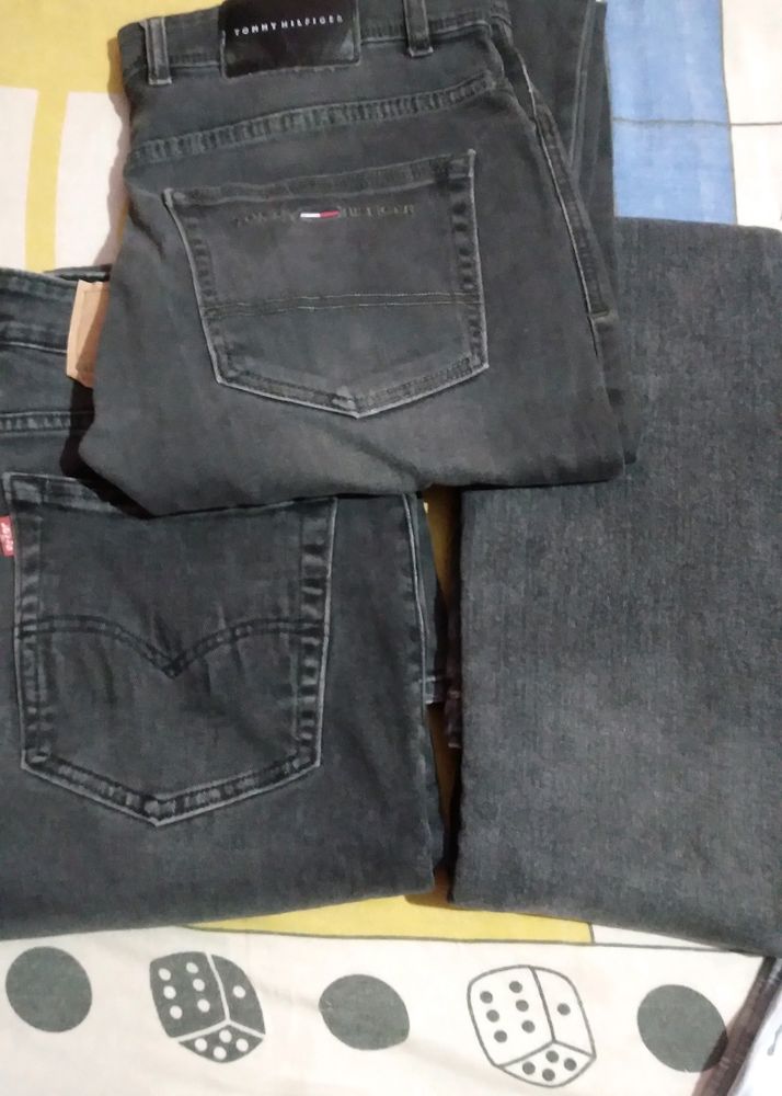 3 black color jeans for men