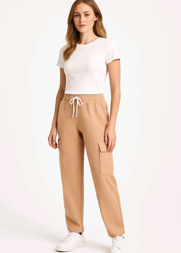 Tan Corduroy Cargo Pants