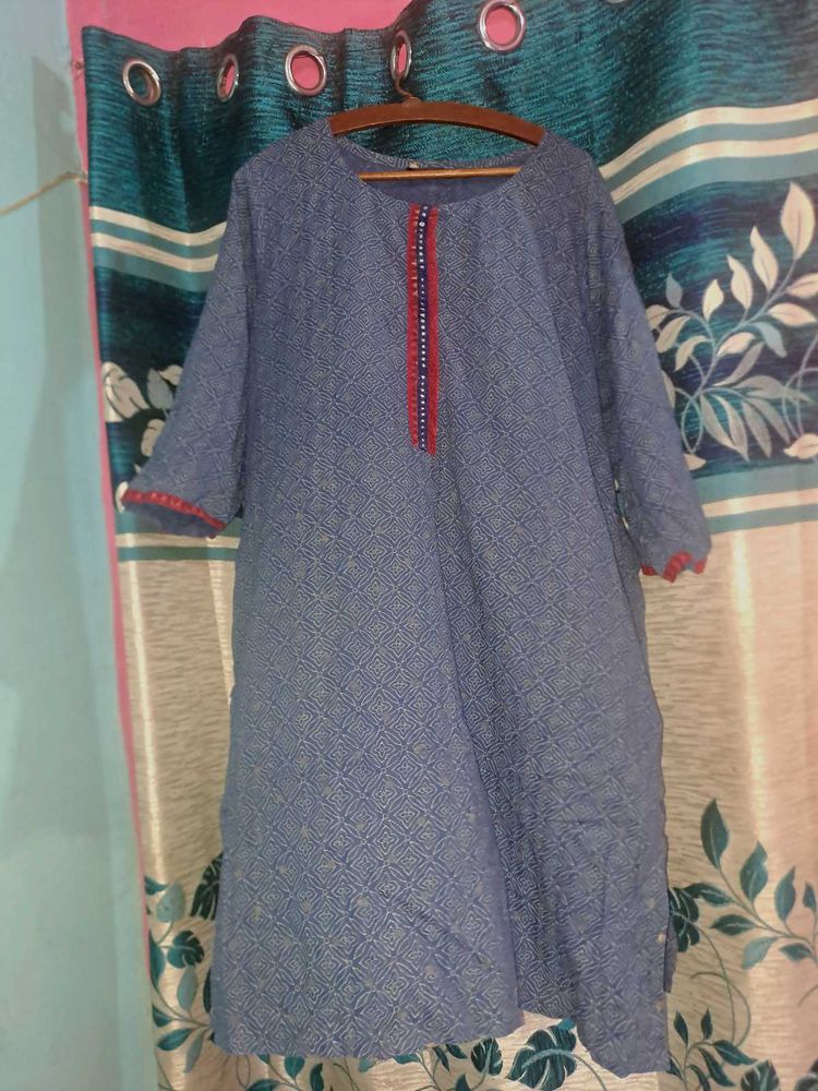 Blue Printed Kurta