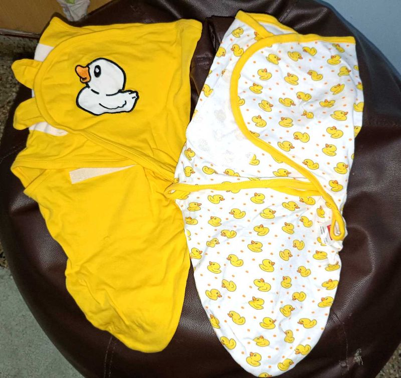 Cute Duck Baby Swaddle Set