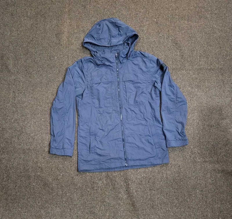 Blue Hooded Jacket