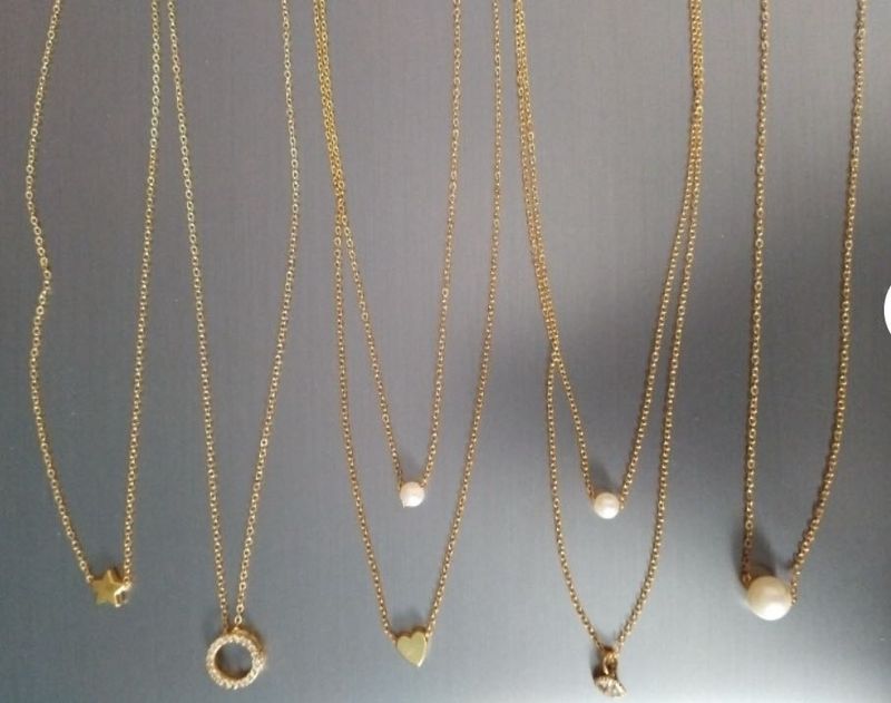 Gold Tone Necklaces Pack Of 5