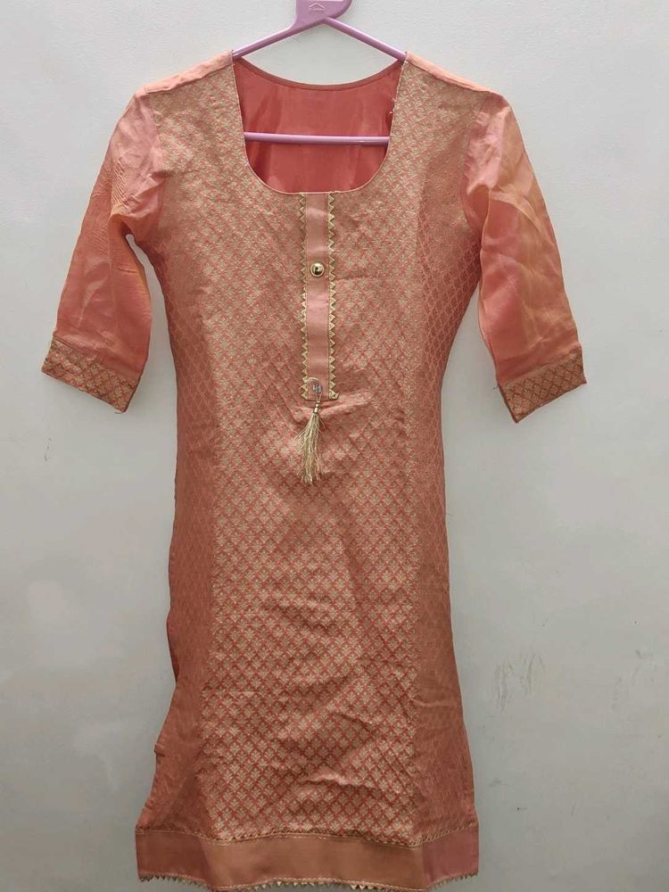 Elegant Peach Kurta