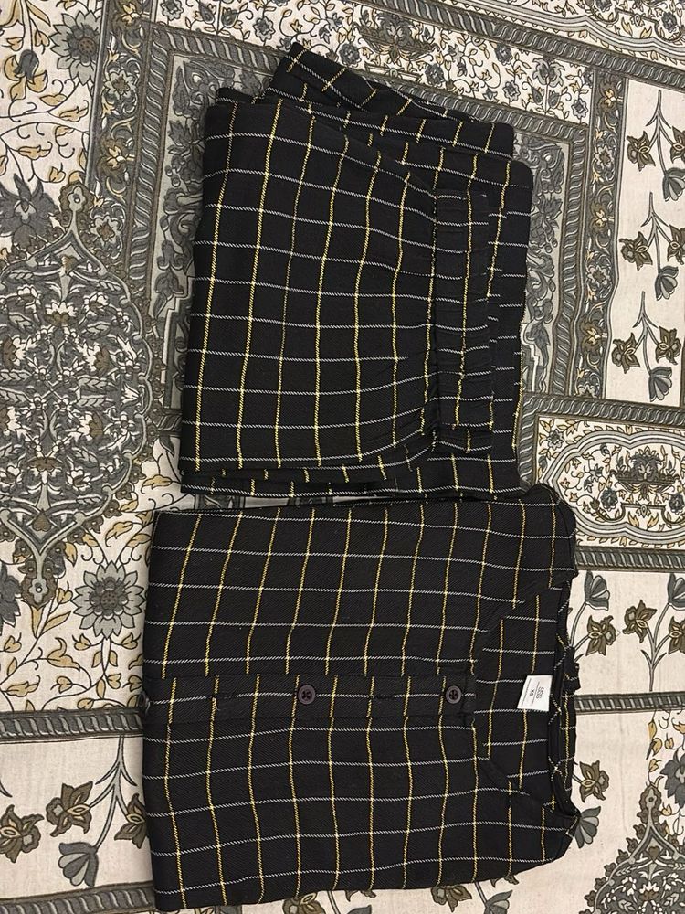 Black Plaid Set