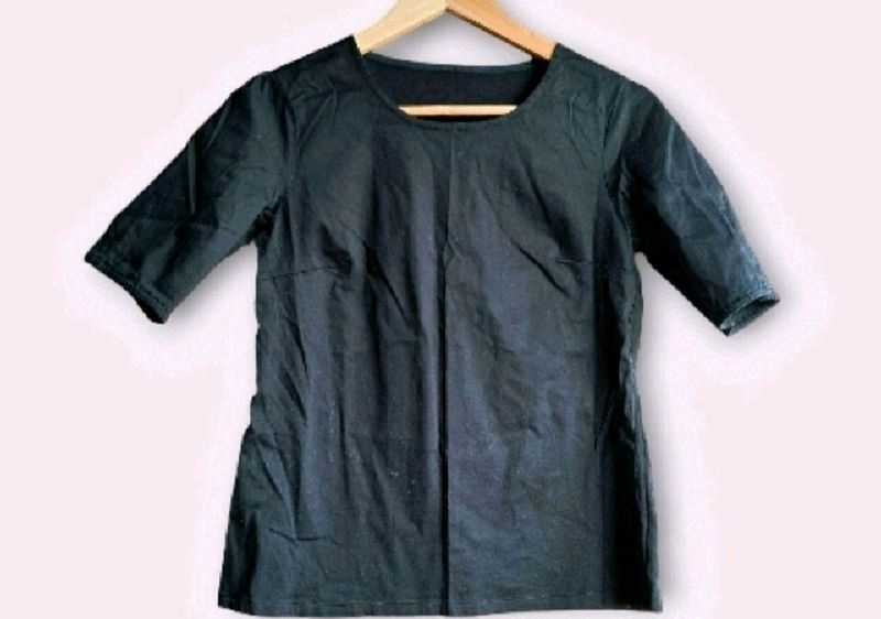Imported Formal Plain Black Top NEW