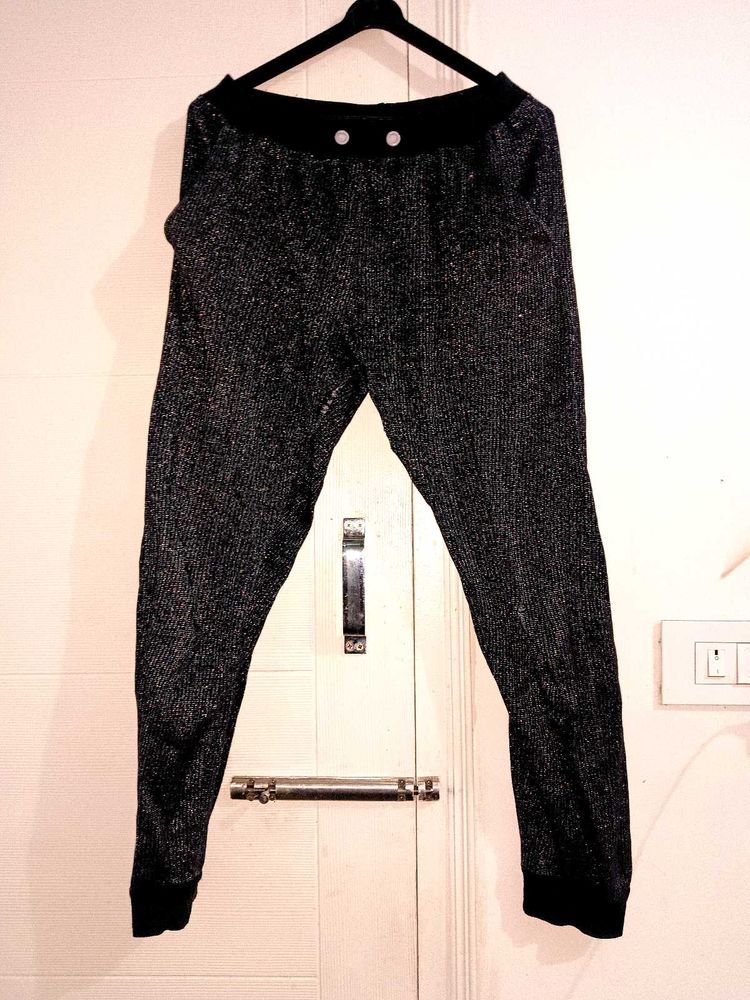 Sparkly Black Joggers