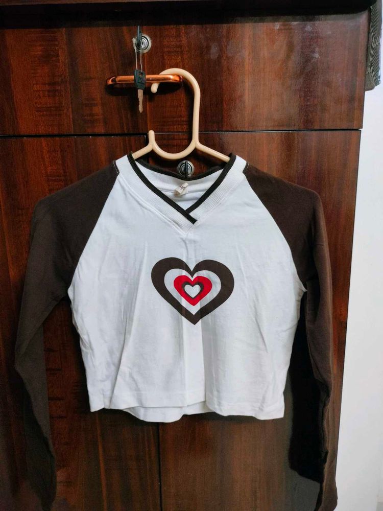 Cute Heart Crop Top
