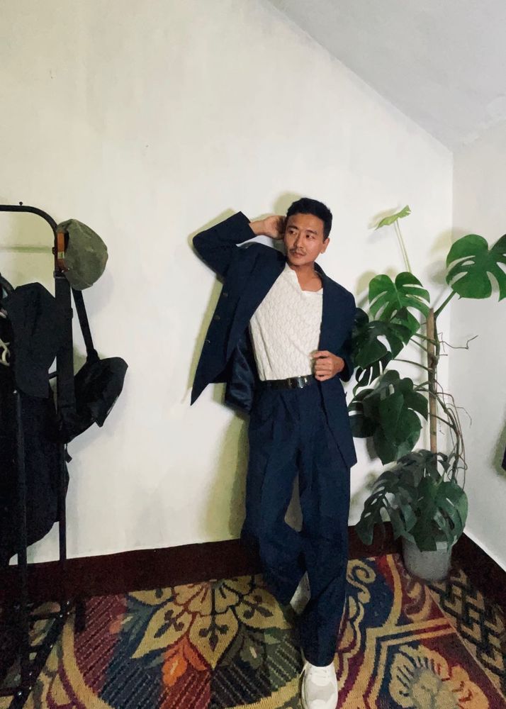 Loose fit  Blue Suit