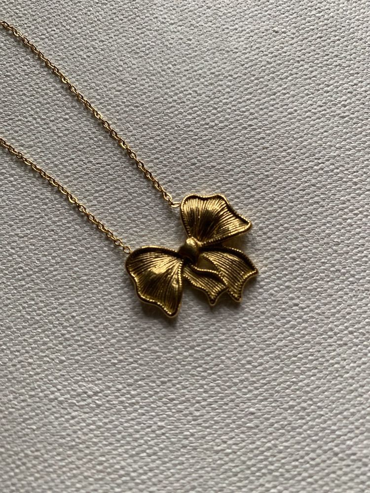 Bow Necklace Anti Tarnish Stainless Steel
