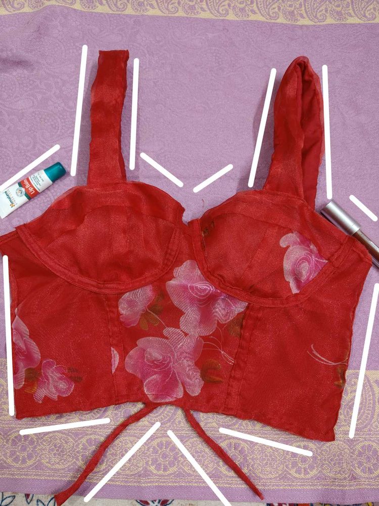 Organza Corset🏵️ Tube Top