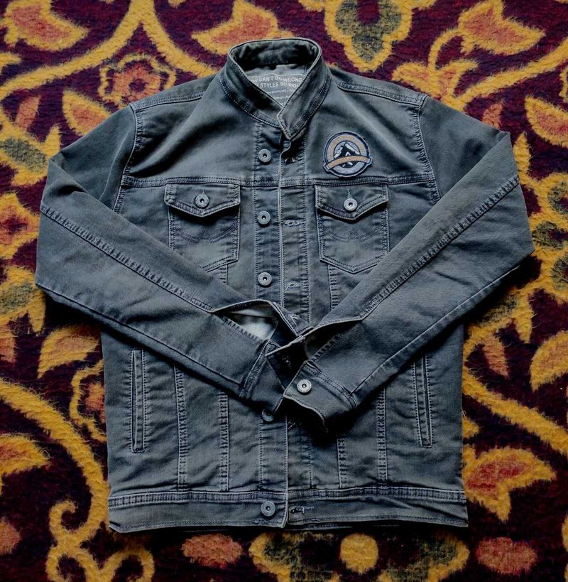 Stylish superdry Gray Denim Jacket