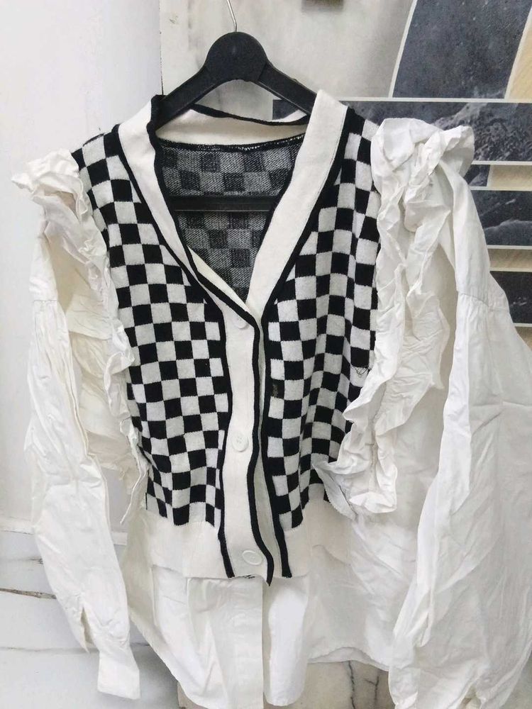 cream top with kind of attached chex