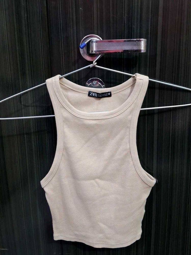 Zara Basic Tank Top beige Size S