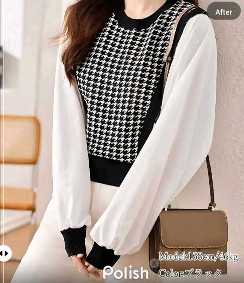 New With Tag Korean Dotted Pullover