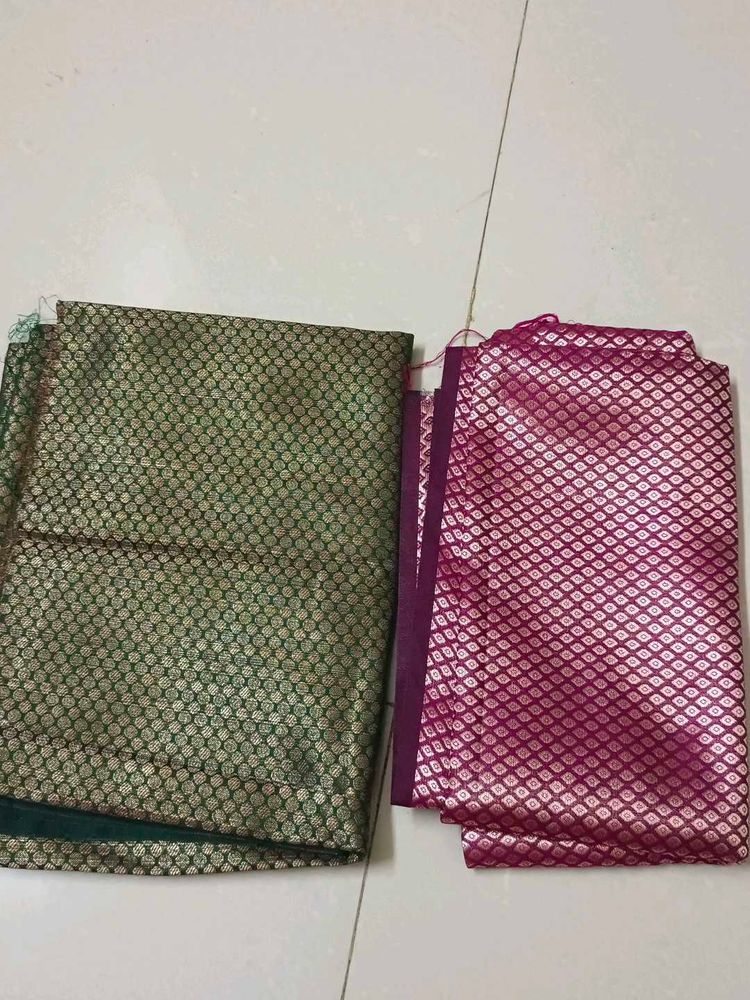 Blouse Fabric - Green &amp; Purple