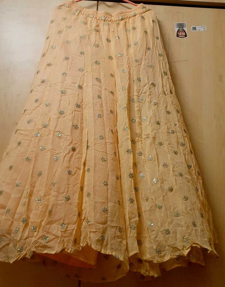 **price Drop Pretty Peach Embroidered Palazzo