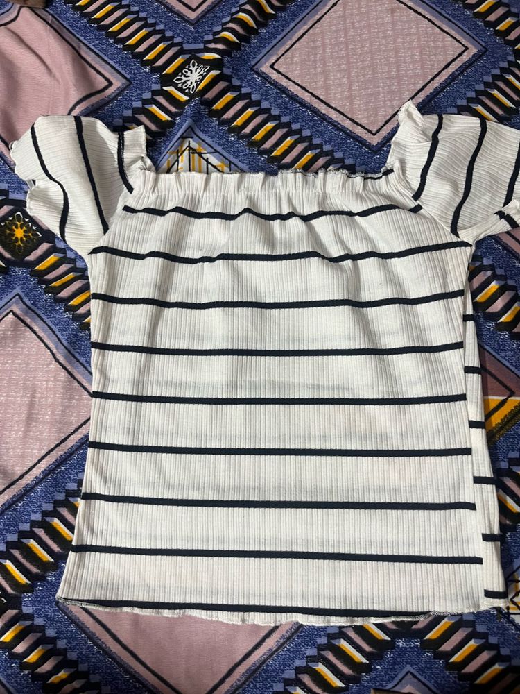 Striped Off-the-Shoulder Top