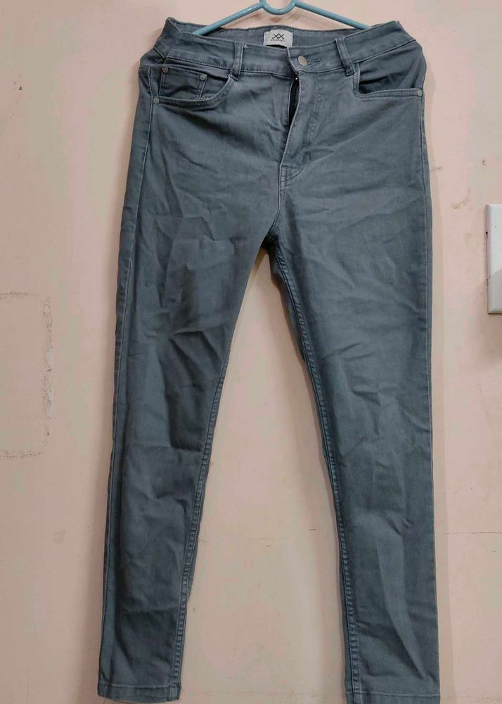 Grey Denim Jeans For Women