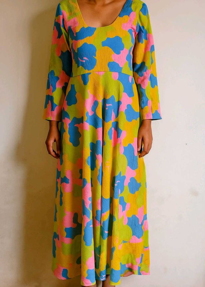Colorful Patterned Maxi Dress