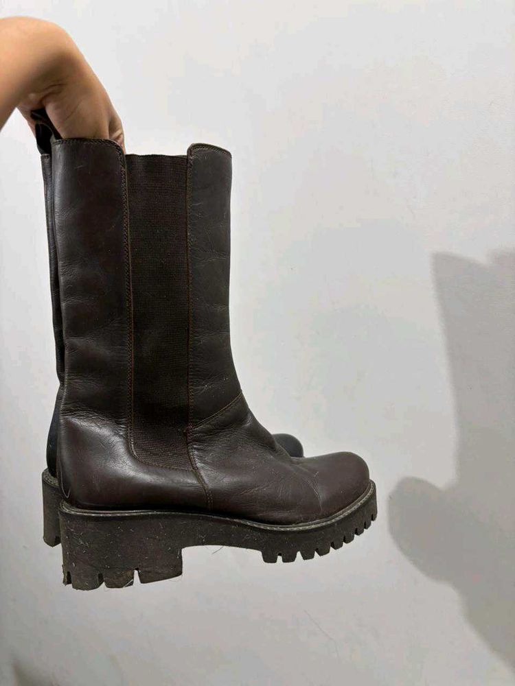 Brown Leather Boots