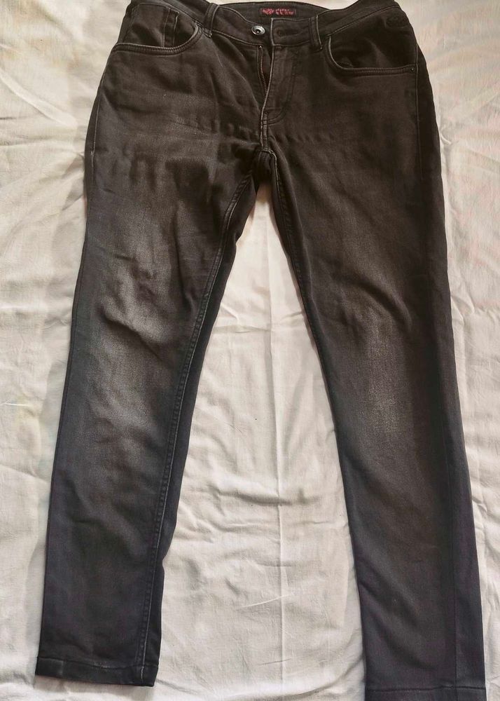 Stylish Black  faded Denim Jeans