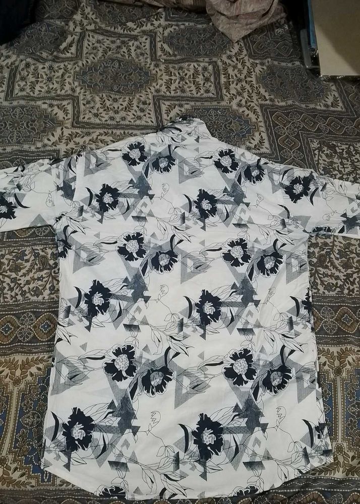 Floral Print Button-Down Shirt