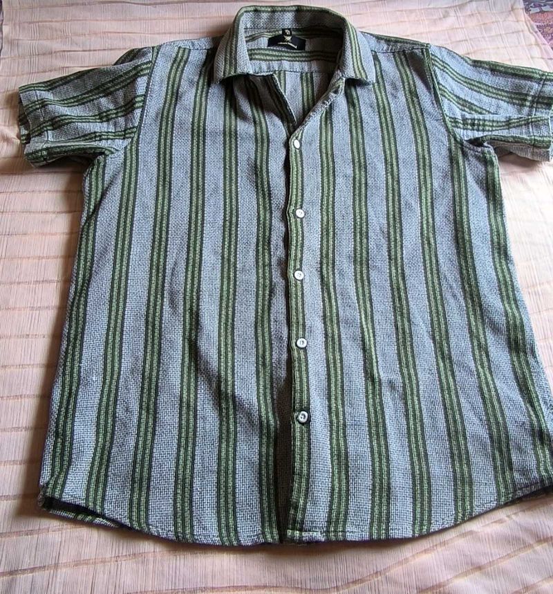 Striped Short Sleeve Button Down