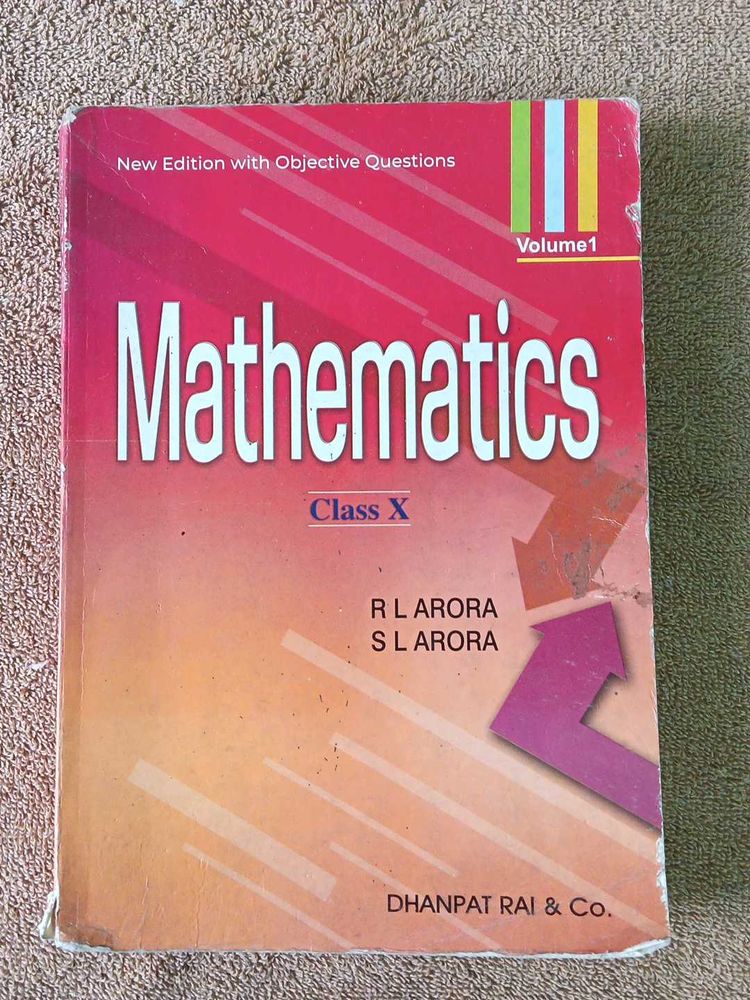S.L Arora Mathematics Book , Class- 10,  Vol. 1&amp;2