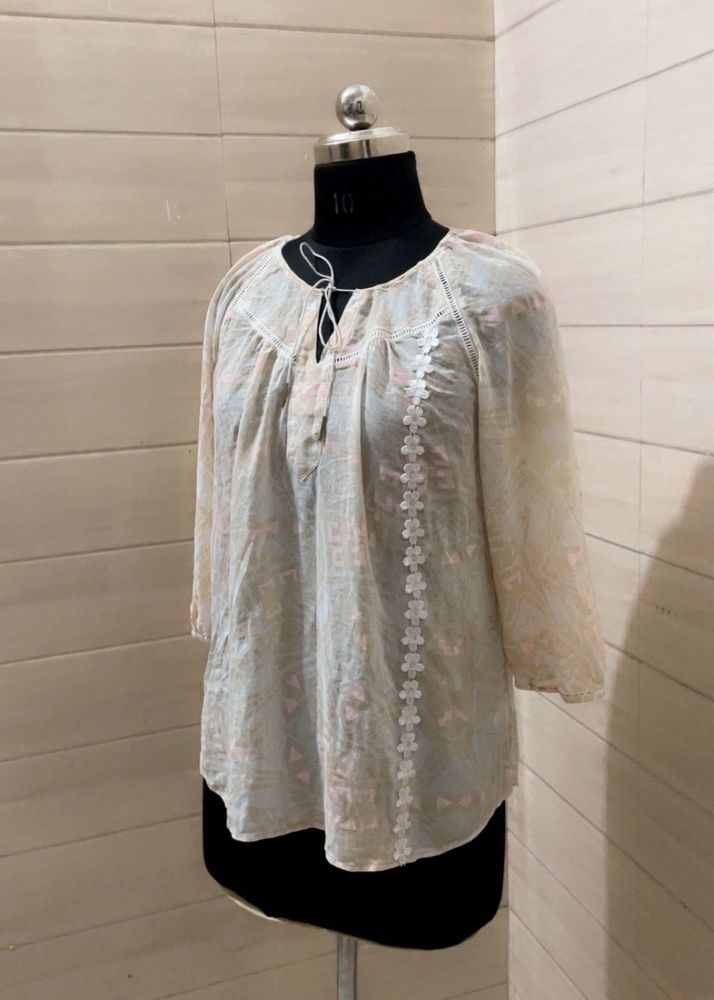 beige tunic imported top