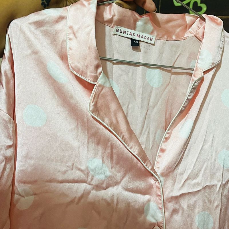 Pink Polka Dot shirt nightwear