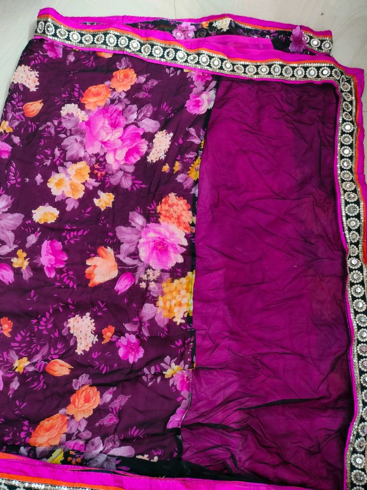 Party Wear Georgette Saree With Blouse